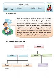 English Worksheet: FAMILY AND JOBS