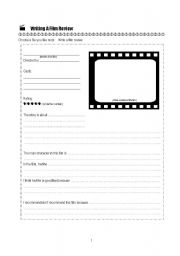 English Worksheet: Writing a film review