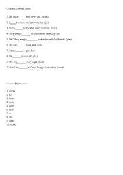 English worksheet: Present Tesnse