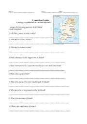 English Worksheet: A quizz about Ireland