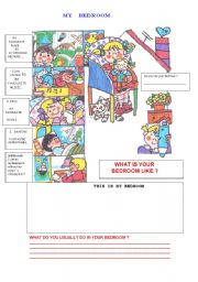 English Worksheet: my bedroom