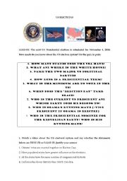 English Worksheet: US ELECTIONS