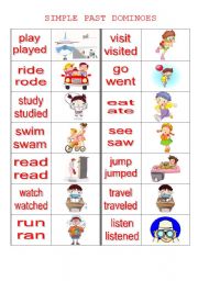 English Worksheet: Simple Past Dominoes