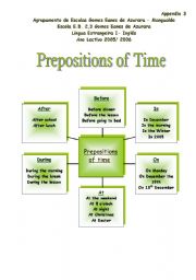 English Worksheet: PREPOSITIONS OF TIME