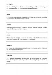 English Worksheet: weather forecasters