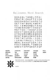 Halloween Word Search