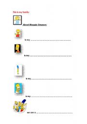 English Worksheet: my family