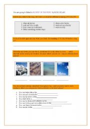 English Worksheet: Blowing in the wind