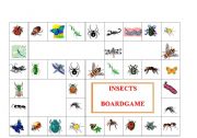 English Worksheet: INSECTS BOARDGAME