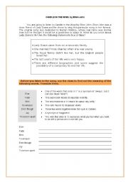 English Worksheet: Candle in the wind