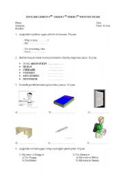 English worksheet: EXAM FOR CLASS 4
