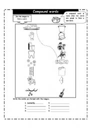 English Worksheet: COMPOUND WORDS