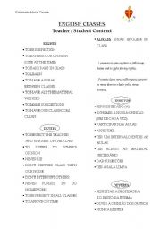 English Worksheet: Contract