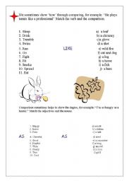 English Worksheet: Comparison /Like, As.....As