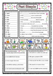 English Worksheet: PAST SIMPLE TENSE