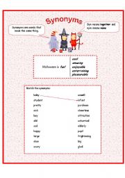 English Worksheet: Synonyms