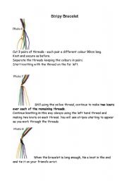 English worksheet: Make A Bracelet