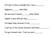 English worksheet: Blankety-blank word game