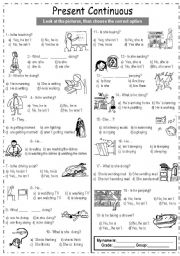 English Worksheet: Present Continuous