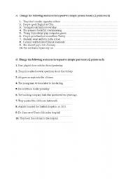 English worksheet: passive voice