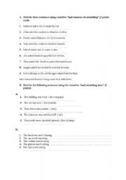 English Worksheet: causatives