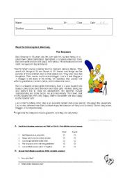 English Worksheet: Written test