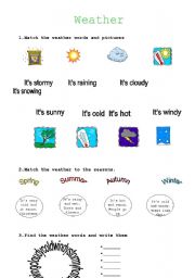 English Worksheet: weather