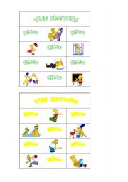 English Worksheet: simpsons bingo part2