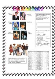 English Worksheet: High School Musical