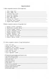 English Worksheet: Comparatives, superlatives and passive voice