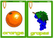 English Worksheet: Fruit flashcards