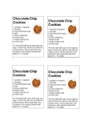 English Worksheet: chocolate chip cookies recipe