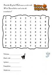 Halloween Word Search