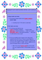 English Worksheet: PRESENT AND PAST HABITS 1