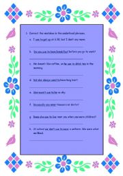 English Worksheet: PRESENT AND PAST HABITS 2
