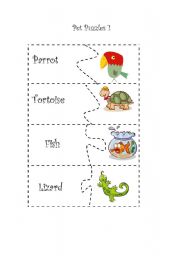 English Worksheet: Pet Puzzles