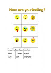 English worksheet: Feelings