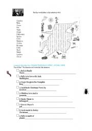 English Worksheet: THE NIGHTMARE BEFORE CHRISTMAS PART 3