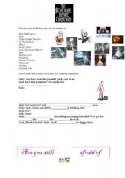 English Worksheet: THE NIGHTMARE BEFORE CHRISTMAS PART 4 + KEYS