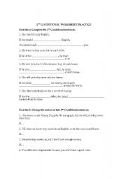 English worksheet: Second Conditional Practice