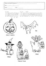 English Worksheet: Halloween