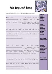 English Worksheet: The logical song