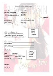 English Worksheet: song - shania twain