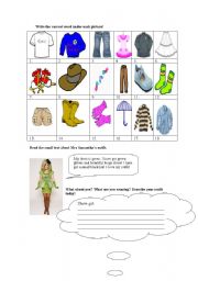 English Worksheet: Vocabulary on clothes and accessories