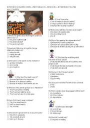 Everybody Hates Chris - Halloween activity