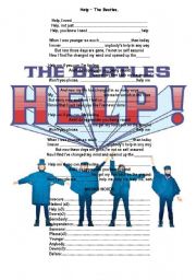 English Worksheet: help - The Beatles
