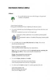 English Worksheet: Present perfect grammar guide