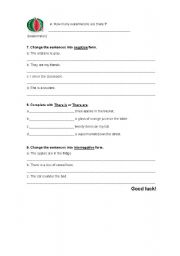 English worksheet: English test 5th Part II