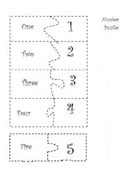 English Worksheet: Number puzzles