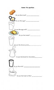 English Worksheet: Survey to practice YES, I DO and NO, I DONT